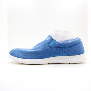 Merinos Blue Merino Wool Lightweight Slip On Comfort Sneakers - Men's 10/EU 43